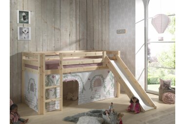 Spielbett mit Rutsche Karolina 210x218x114 Massivholz...