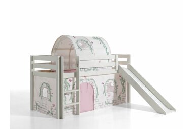 Spielbett mit Rutsche Karolina 210x218x114 Massivholz...