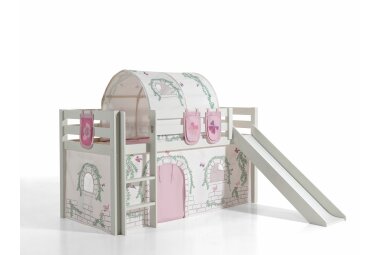 Spielbett mit Rutsche Karolina 210x218x114 Massivholz...