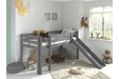 Spielbett Karolina 210x218x114 Kinderbett Massivholz grau 17501