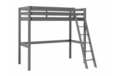 Hochbett Karolina 209x165x190 Kinderbett Massivholz grau...