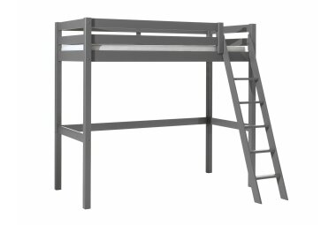 Hochbett Karolina 209x165x190 Kinderbett Massivholz grau...