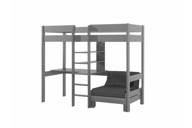 Hochbett Karolina 208x105/206x175 Kinderbett Massivholz...