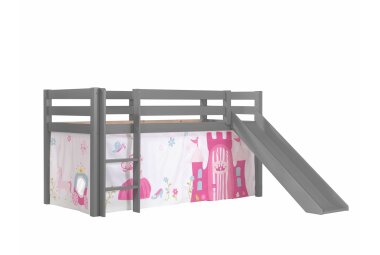 Spielbett mit Rutsche Karolina 210x218x114 Massivholz...