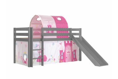 Spielbett mit Rutsche Karolina 210x218x114 Massivholz...