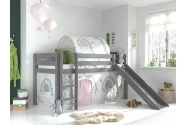 Spielbett mit Rutsche Karolina 210x218x114 Massivholz...