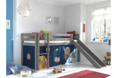 Spielbett mit Rutsche Karolina 210x218x114 Massivholz...