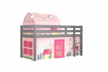 Spielbett Karolina 210x106x114 Kinderbett Massivholz grau...