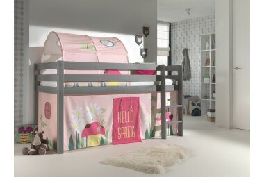 Spielbett Karolina 210x106x114 Kinderbett Massivholz grau...