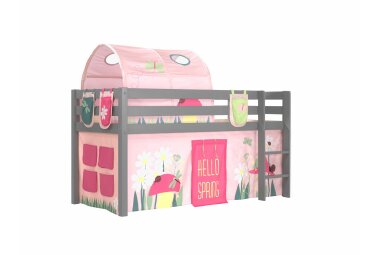 Spielbett Karolina 210x106x114 Kinderbett Massivholz grau...