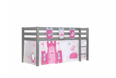 Spielbett Karolina 210x106x114 Kinderbett Massivholz grau...