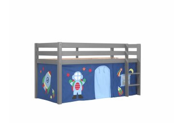 Spielbett Karolina 210x106x114 Kinderbett Massivholz grau...