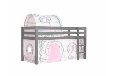 Spielbett Karolina 210x106x114 Kinderbett Massivholz grau...