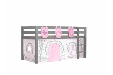 Spielbett Karolina 210x106x114 Kinderbett Massivholz grau...