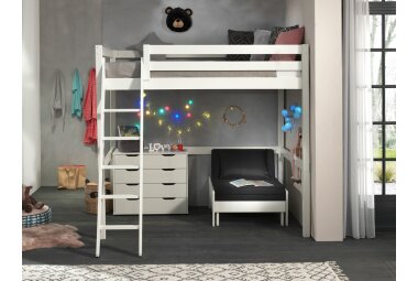 Hochbett Karolina 209x215x190 Kinderbett Massivholz+MDF...