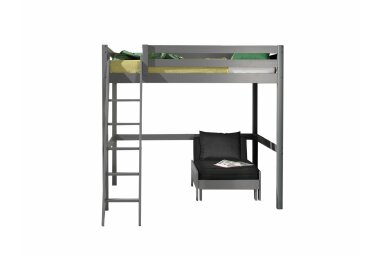 Hochbett Karolina 209x215x190 Kinderbett Massivholz grau...