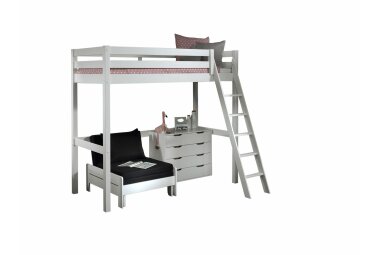 Hochbett Karolina 209x165x190 Kinderbett Massivholz+MDF...