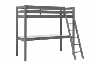 Hochbett Karolina 209x165x190 Kinderbett Massivholz grau...