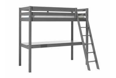 Hochbett Karolina 209x165x190 Kinderbett Massivholz grau...