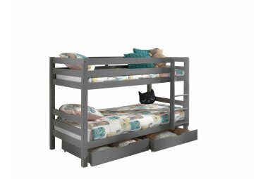 Etagenbett Karolina 210x105x140 Hochbett Massivholz grau...