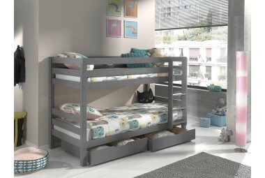 Etagenbett Karolina 210x105x140 Hochbett Massivholz grau...