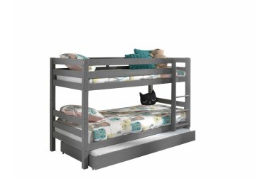 Etagenbett Karolina 210x105x140 Hochbett Massivholz grau...