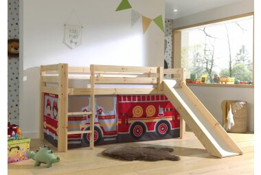 Spielbett mit Rutsche Karolina 210x218x114 Massivholz...