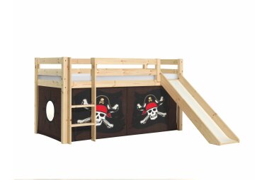 Spielbett mit Rutsche Karolina 210x218x114 Massivholz...