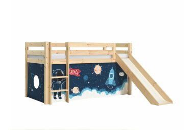 Spielbett mit Rutsche Karolina 210x218x114 Massivholz...