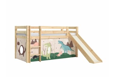 Spielbett mit Rutsche Karolina 210x218x114 Massivholz...