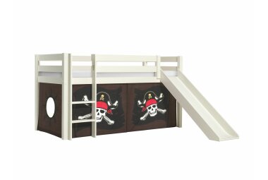 Spielbett mit Rutsche Karolina 210x218x114 Massivholz...