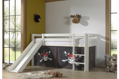 Spielbett mit Rutsche Karolina 210x218x114 Massivholz...