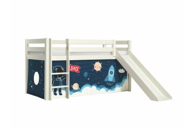 Spielbett mit Rutsche Karolina 210x218x114 Massivholz...