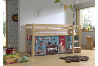 Spielbett Karolina 210x106x114 Kinderbett Massivholz natur 17605