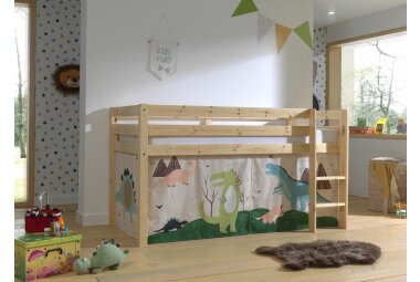 Spielbett Karolina 210x106x114 Kinderbett Massivholz...