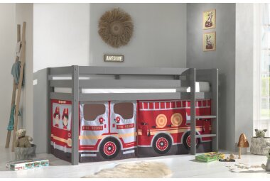 Spielbett Karolina 210x106x114 Kinderbett Massivholz grau...