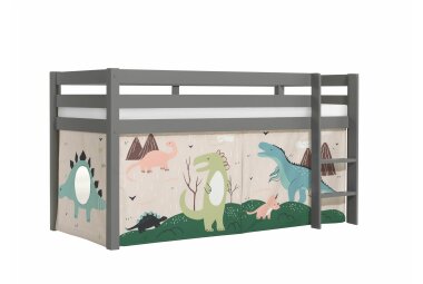 Spielbett Karolina 210x106x114 Kinderbett Massivholz grau...