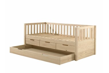 Ausziehbett Karena 211x98x86 Kojenbett Massivholz natur...