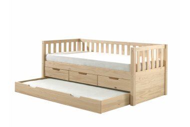 Ausziehbett Karena 211x98x86 Kojenbett Massivholz natur 17643