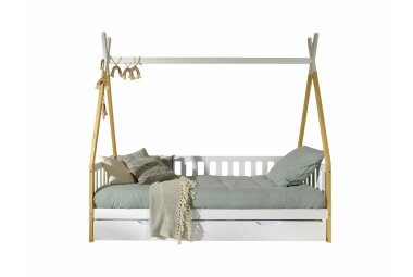 Zeltbett Karyn 206x96x185 Kinderbett Massivholz...