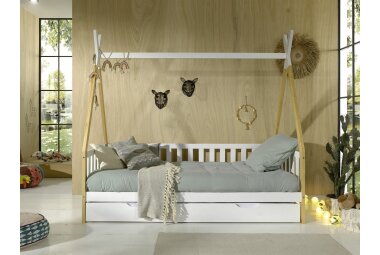 Zeltbett Karyn 206x96x185 Kinderbett Massivholz...