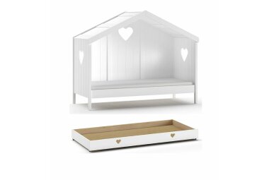 Hausbett Kamila 213x99x172 Kinderbett Massivholz+MDF...