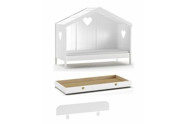 Hausbett Kamila 213x99x172 Kinderbett Massivholz+MDF...