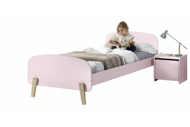 Kinderzimmer Set Karilynn 206x95x73 Massivholz+MDF rosa...