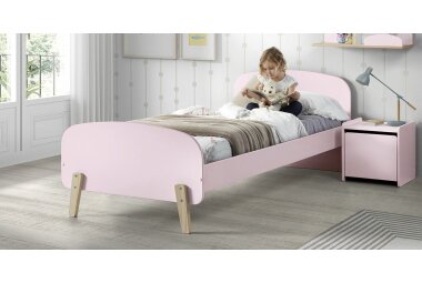 Kinderzimmer Set Karilynn 206x95x73 Massivholz+MDF rosa...