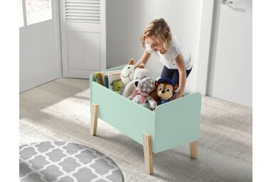 Kinderzimmer Set Karilynn 206x95x73 Massivholz+MDF mintgrün 17747