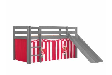 Spielbett mit Rutsche Karolina 210x218x114 Massivholz...