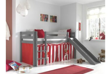 Spielbett mit Rutsche Karolina 210x218x114 Massivholz...