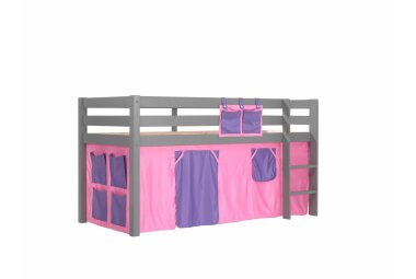 Spielbett Karolina 210x106x114 Kinderbett Massivholz grau...