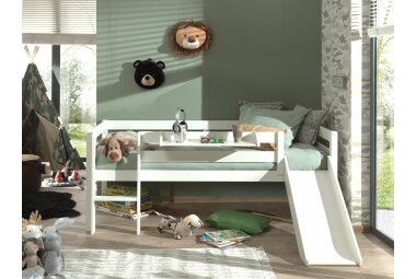 Kojenbett mit Rutsche Karolina 208x175x83 Massivholz...